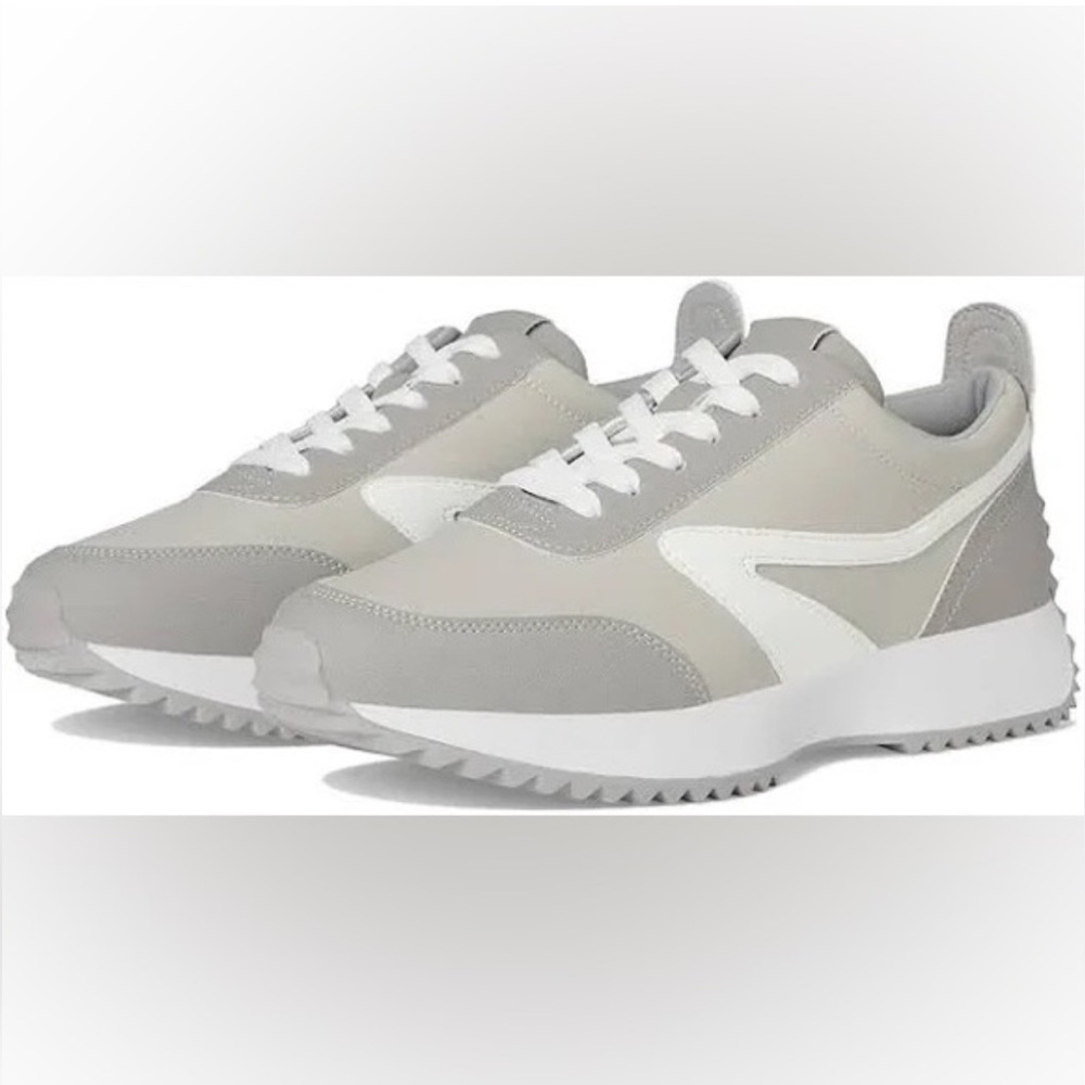 Dolce Vita Women's Gray and White Lace-Up Sneakers